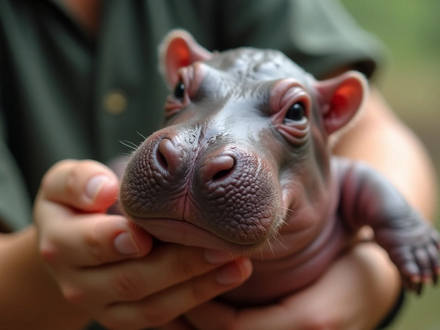 Baby Pygmy Hippo 'Moo Deng' Delights Internet with Playful Interaction at Khao Kheow Open Zoo