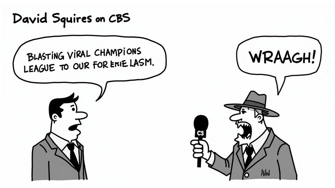 David Squires Illustrates the Viral Antics of CBS Champions League Coverage